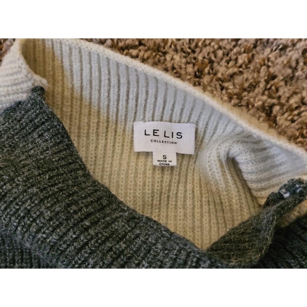Le Lis Womens Cropped Sweater Cozy Soft Knit Long Sleeve Size Small Green - Picture 3 of 4